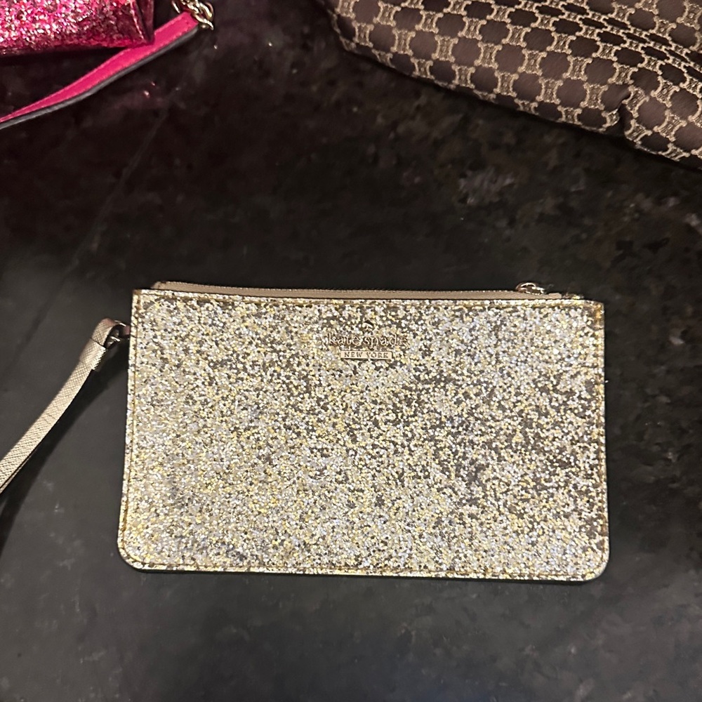 Glittering  Gold Wristlet Clutch